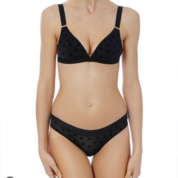 STELLA MCCARTNEY**Betty Twinkling Black Bra + Underwear SET**Sm. $228 - Picture 2 of 8